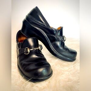 Ariat Womens Del Mar Leather Silver Horse Bit Clogs 93601 Black Size 6.5 B